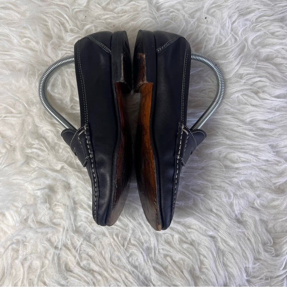 Salvatore Ferragamo Women’s Black Leather Penny Loafers Size 5.5 US - Picture 5 of 14